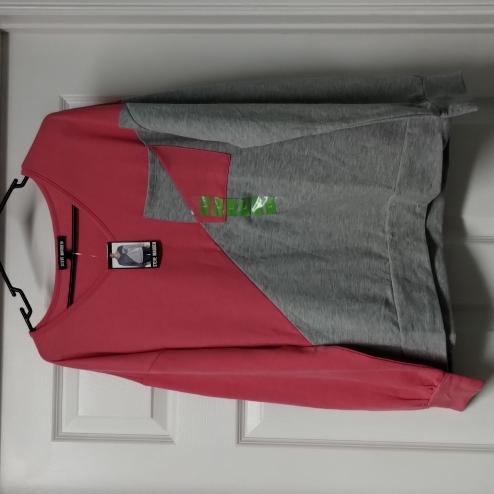 Steve Madden women's sweatshirt size L size XL NEW TEA ROSE COLOR